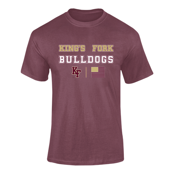 King's Fork Bulldogs KF Spirit Flag Men's SS T-Shirt