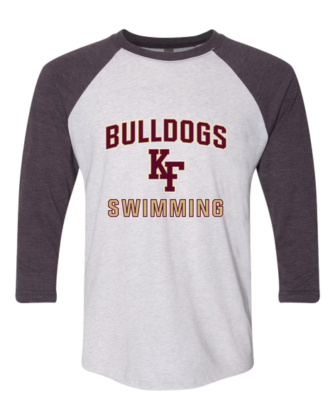 King's Fork Bulldogs KF Swimming Men's Baseball T-Shirt