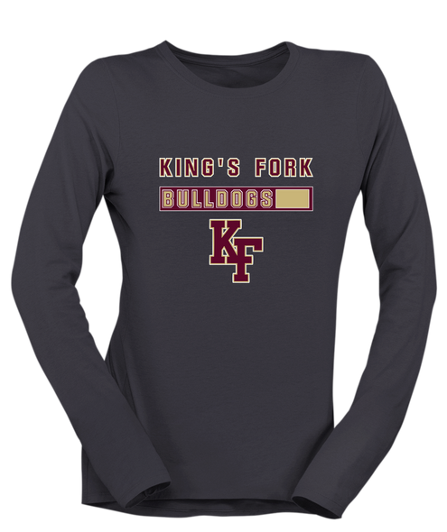 King's Fork Bulldogs KF Mascot #7 Women's LS T-Shirt