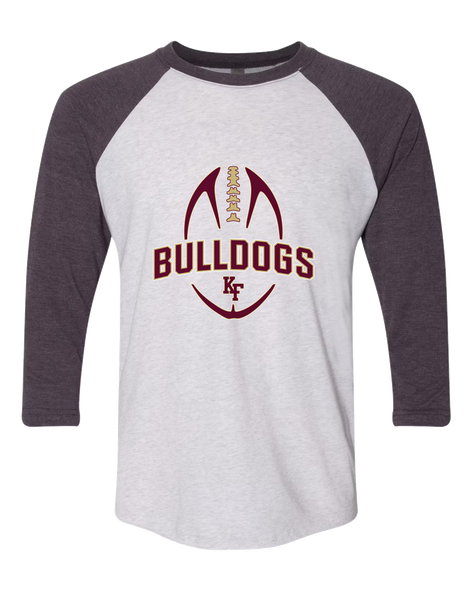 King's Fork Bulldogs KF Football #5 Women's Baseball T-Shirt