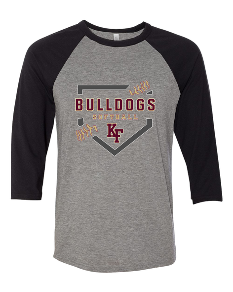 King's Fork Bulldogs KF Softball #2 Women's Baseball T-Shirt