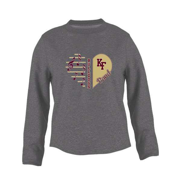 King's Fork Bulldogs KF Heart Band Women's Sweatshirt