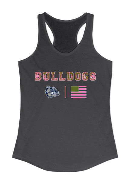 West Albany Bulldogs Pink Camo Flag Women's Tank Top
