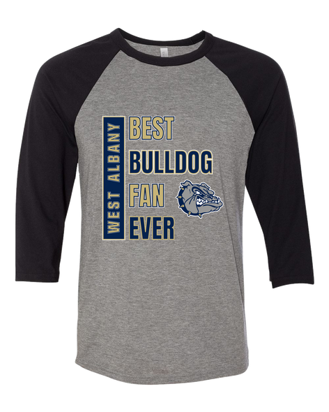 West Albany Bulldogs Best Bulldog Fan Men's Baseball T-Shirt