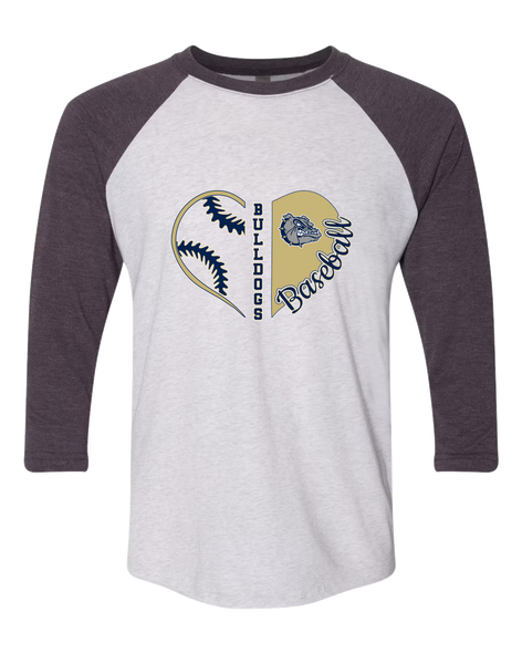 West Albany Bulldogs Heart Baseball Women's Baseball T-Shirt