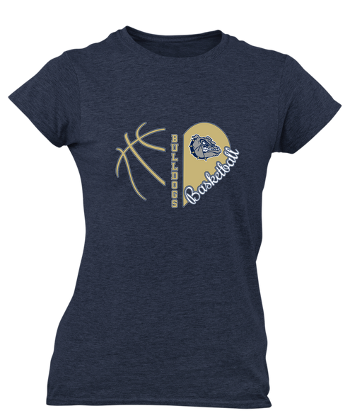 West Albany Bulldogs Heart Basketball Women's Premium SS T-Shirt