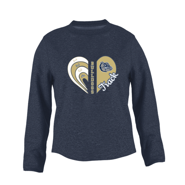 West Albany Bulldogs Heart Track Women's Sweatshirt