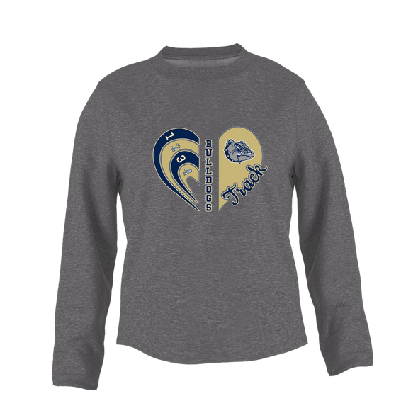 West Albany Bulldogs Heart Track Women's Sweatshirt