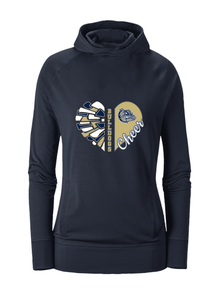 West Albany Bulldogs Heart Cheer Women's Hoodie
