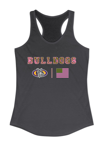 Kearney Bulldogs Pink Camo Flag Women's Tank Top