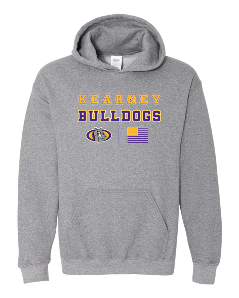 Kearney Bulldogs Spirit Flag Men's Hoodie