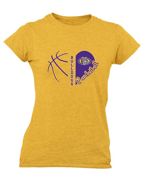 Kearney Bulldogs Heart Basketball Women's Premium SS T-Shirt