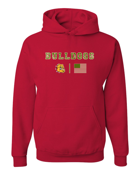 Hancock Bulldogs Camo Flag Men's Premium Hoodie