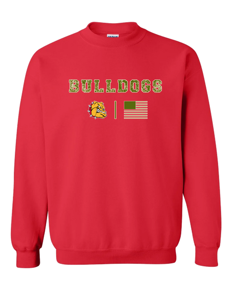 Hancock Bulldogs Camo Flag Men's Sweatshirt