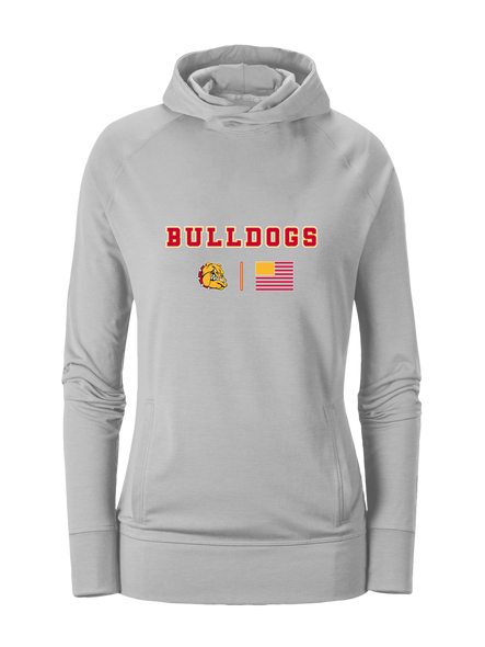 Hancock Bulldogs Team Colors Flag Women's Hoodie
