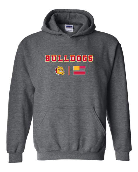 Hancock Bulldogs Team Colors Flag Men's Hoodie