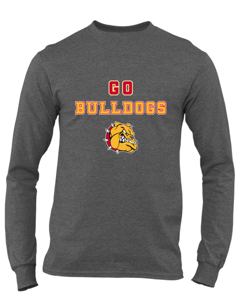 Hancock Bulldogs Go Team Men's LS T-Shirt