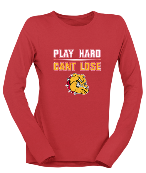 Hancock Bulldogs Play Hard, Can't Lose Women's Premium LS T-Shirt
