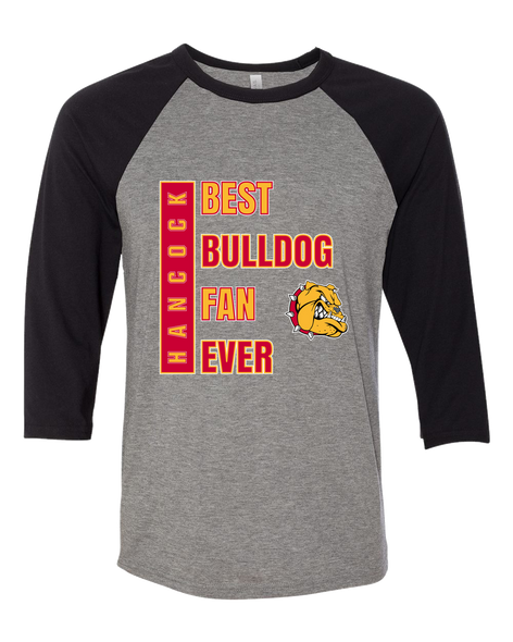 Hancock Bulldogs Best Bulldog Fan Women's Baseball T-Shirt