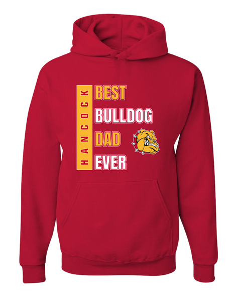 Hancock Bulldogs Best Bulldog Dad Men's Premium Hoodie