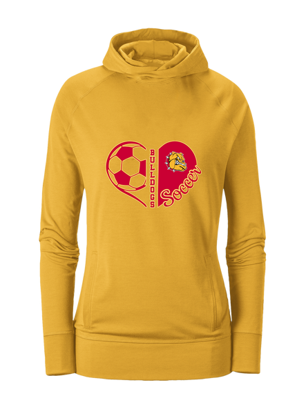 Hancock Bulldogs Heart Soccer Women's Hoodie