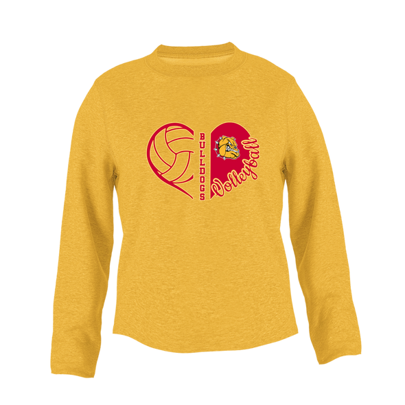 Hancock Bulldogs Heart Volleyball Women's Sweatshirt
