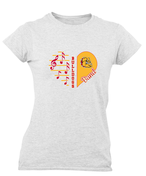 Hancock Bulldogs Heart Band Women's Premium SS T-Shirt