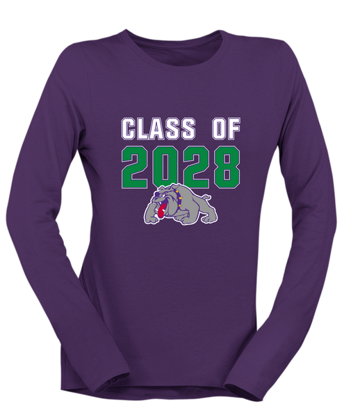 Waukegan Bulldogs Class of 2028 Women's LS T-Shirt