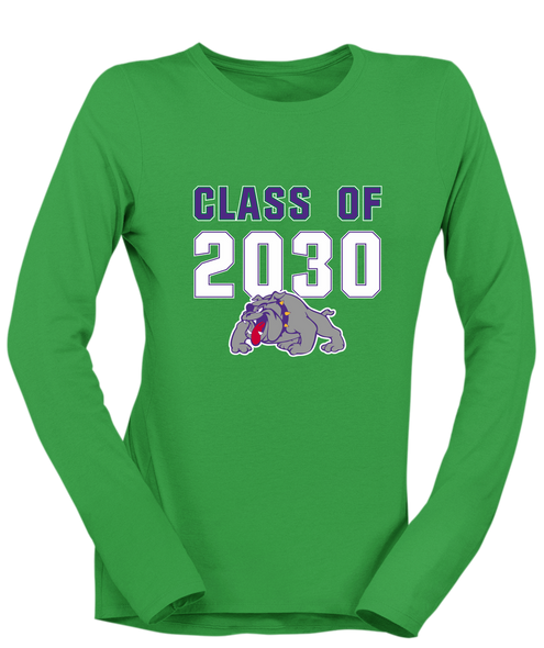 Waukegan Bulldogs Class of 2030 Women's LS T-Shirt