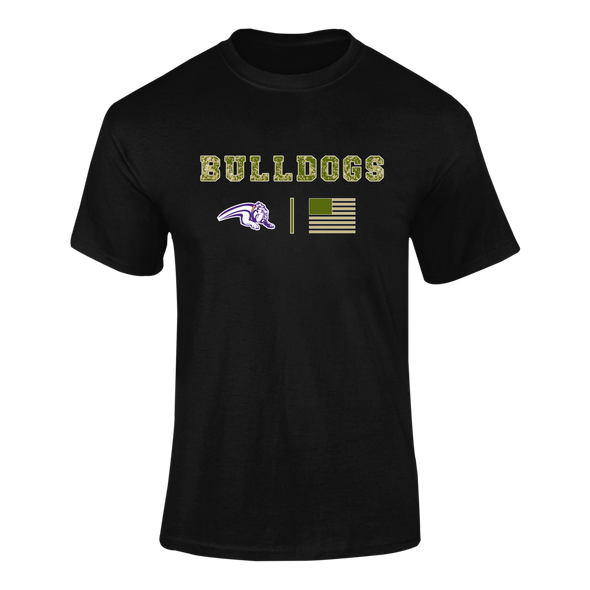 Wauconda Bulldogs Camo Flag Men's Premium SS T-Shirt