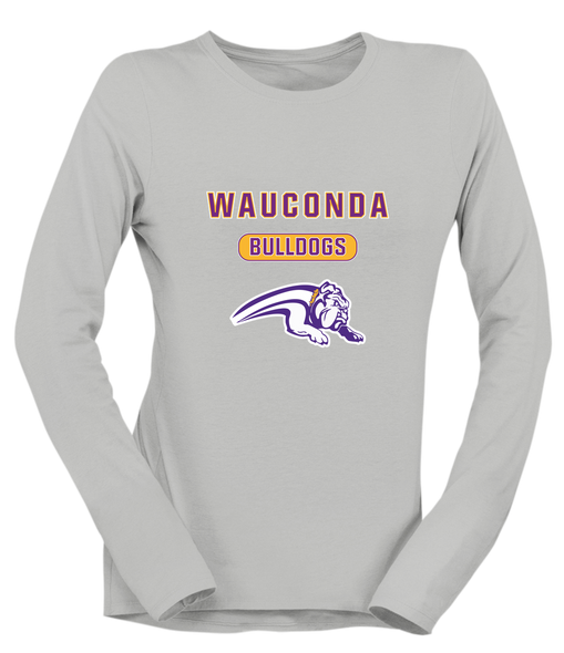 Wauconda Bulldogs Mascot #3 Women's Premium LS T-Shirt
