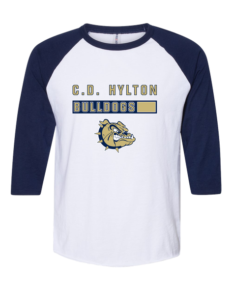 C.D. Hylton Bulldogs Mascot #7 Men's Baseball T-Shirt