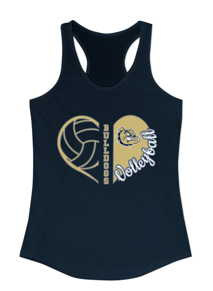 C.D. Hylton Bulldogs Heart Volleyball Women's Tank Top