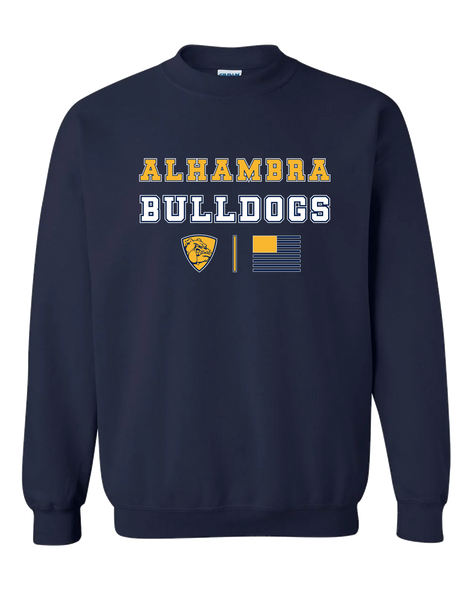 Alhambra Bulldogs Spirit Flag Men's Sweatshirt
