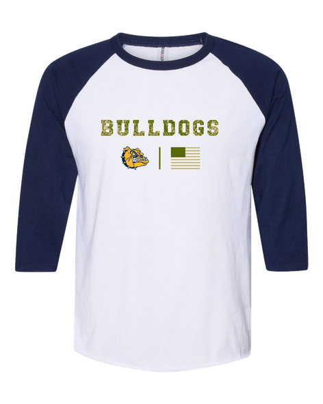 Alhambra Bulldogs Camo Flag Women's Baseball T-Shirt