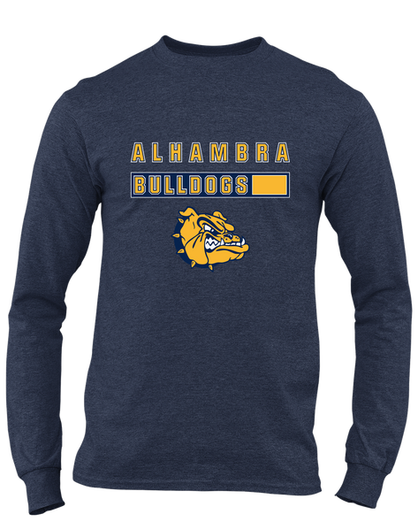 Alhambra Bulldogs Mascot #7 Men's LS T-Shirt