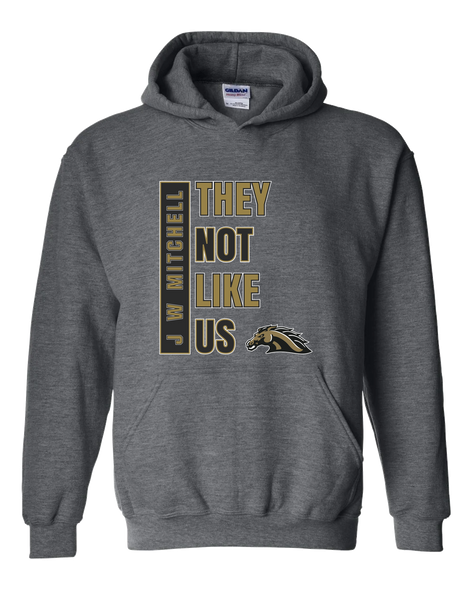 J.W. Mitchell Mustangs They Not Like Us #1 Men's Hoodie