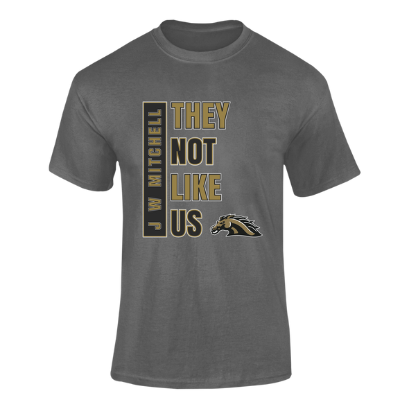J.W. Mitchell Mustangs They Not Like Us #1 Men's SS T-Shirt