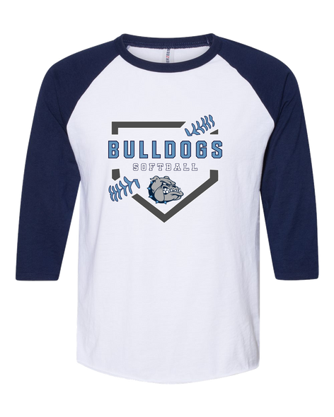 Centennial Bulldogs Softball #2 Women's Baseball T-Shirt