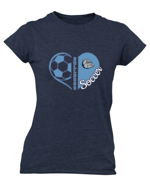 Centennial Bulldogs Heart Soccer Women's Premium SS T-Shirt