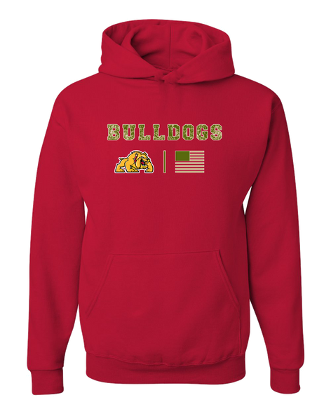Batavia Bulldogs Camo Flag Men's Premium Hoodie