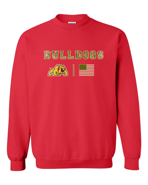 Batavia Bulldogs Camo Flag Men's Sweatshirt