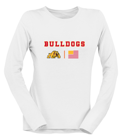Batavia Bulldogs Team Colors Flag Women's Premium LS T-Shirt