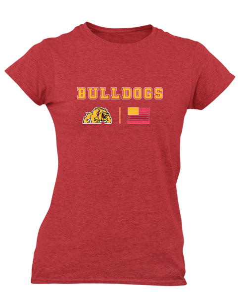Batavia Bulldogs Team Colors Flag Women's SS T-Shirt