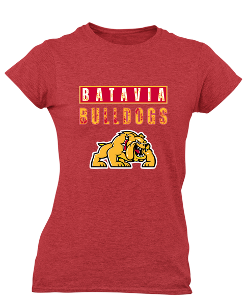 Batavia Bulldogs Mascot #9 Women's Premium SS T-Shirt