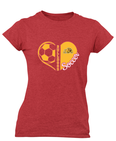 Batavia Bulldogs Heart Soccer Women's Premium SS T-Shirt