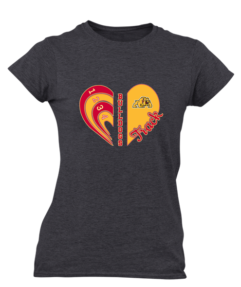 Batavia Bulldogs Heart Track Women's Premium SS T-Shirt