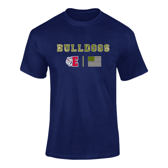 Ellensburg Bulldogs Camo Flag Men's SS T-Shirt