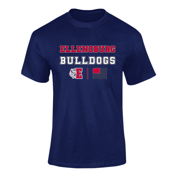 Ellensburg Bulldogs Spirit Flag Men's SS T-Shirt