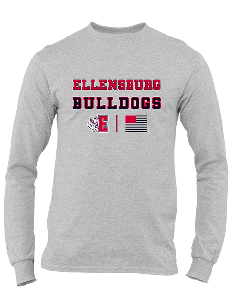 Ellensburg Bulldogs Spirit Flag Men's LS T-Shirt